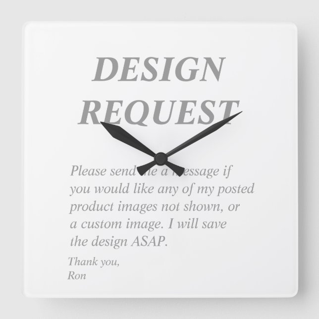 Relógio Quadrado Design Request Clock (Frente)