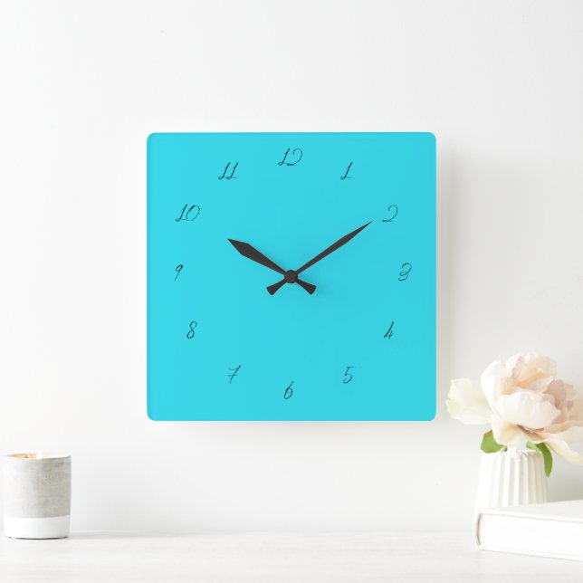 Relógio Quadrado Design suas próprias cores e fontes personalizadas (Lar)
