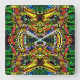 Relógio Quadrado designs abstrato tribais, gravadas