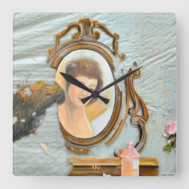 Relógio Quadrado Desligar Francais.