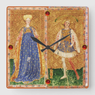 RELÓGIO QUADRADO DESTINOS DE RENASCIMENTO ANTÍQUIANO/MAID E PÁGIN