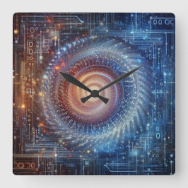 Relógio Quadrado Desvendar o Realm Digital