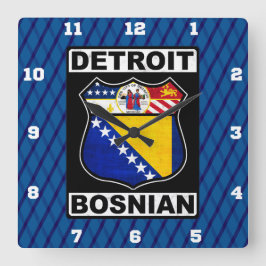 Relógio Quadrado Detroit Bosnian American