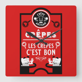 Relógio Quadrado Dia Nacional do Pancake 26 de setembro