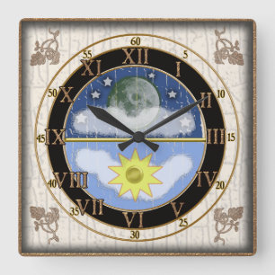 Relógio Quadrado dial solar