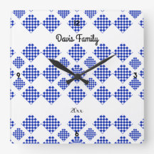 Diamond Check Blue White