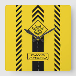 Relógio Quadrado Dias à Frente