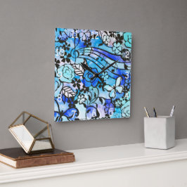 Relógio Quadrado Dias Felizes Estão Aqui Novamente