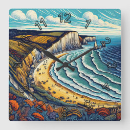 Relógio Quadrado Dias Fora