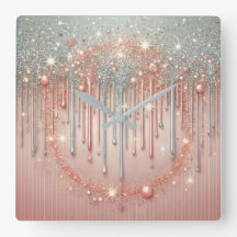 Dica de brilho rosa embutido e prateado