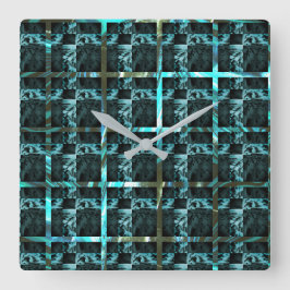 Relógio Quadrado Diferentes xadrez, quadrados ou imagem sob grade?