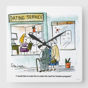 Relógio Quadrado Dinheiro para Depositados