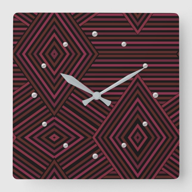 Relógio Quadrado Discar para seu relógio. adicione uma foto e/ou te (Frente)