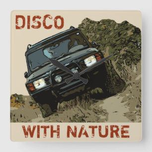 RELÓGIO QUADRADO DISCO COM NATUREZA