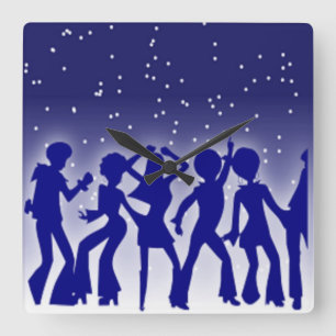 RELÓGIO QUADRADO DISCO DANCERS