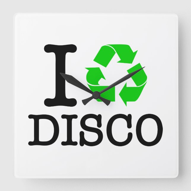 Relógio Quadrado Disco do Reciclar (Frente)