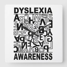 Relógio Quadrado Dislexia Sensibilização Dislexia Professores Estud