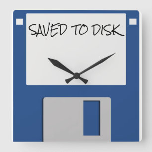 Relógio Quadrado Disquete 1980s Throwback