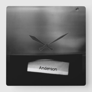 Relógio Quadrado Dissipador de Toalha de Papel Dobrada Personalizá