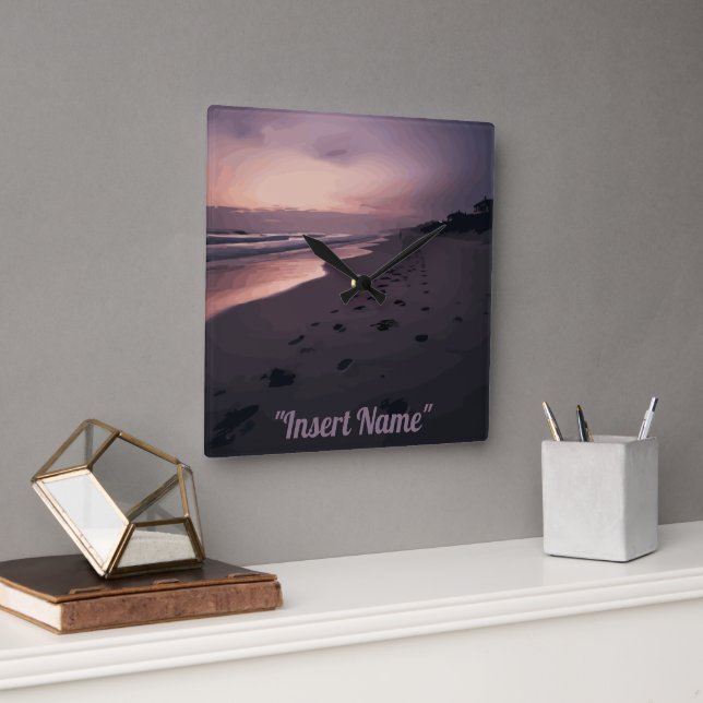 Relógio Quadrado Distância da Terra (Escritório)