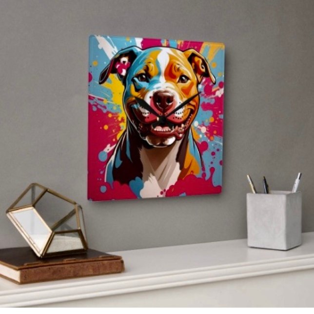 Relógio Quadrado Diversão de Aniversário em Staffordshire (Criador carregado)