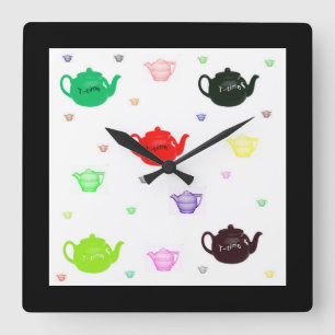 Relógio Quadrado Do "pulso de disparo do bule Teatime " *