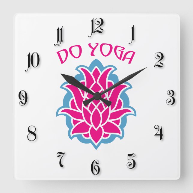 Relógio Quadrado Do yoga (Frente)
