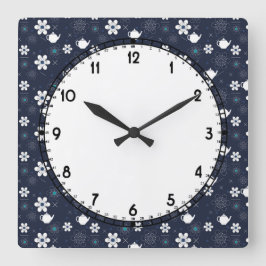 Relógio Quadrado Doces e Flores