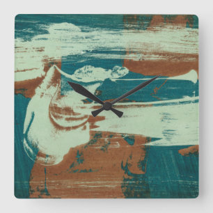 Relógio Quadrado Dois para norte