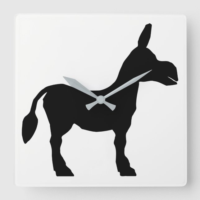 Relógio Quadrado Donkey Silhouette (Frente)
