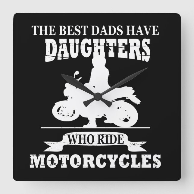 Relógio Quadrado Dons de dia de os pais engraçados (Frente)