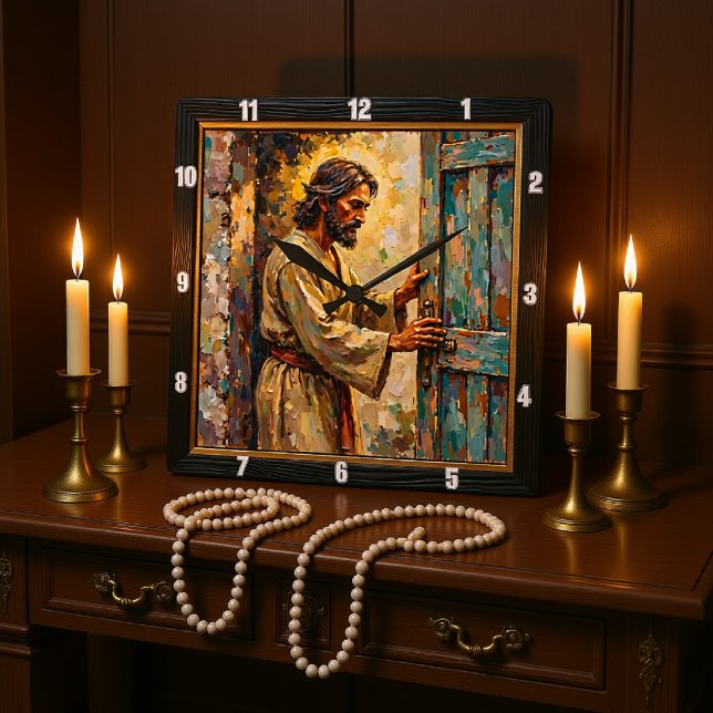 Relógio Quadrado Door to Grace: A Timeless Call (Criador carregado)