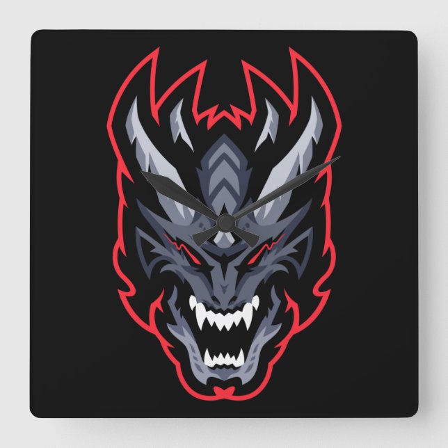 Relógio Quadrado Dragão (Frente)