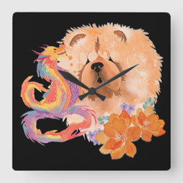 Relógio Quadrado DRAGON-TALEZ Ano de ESCOLHA do Dragão