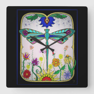 Relógio Quadrado Dragonfly