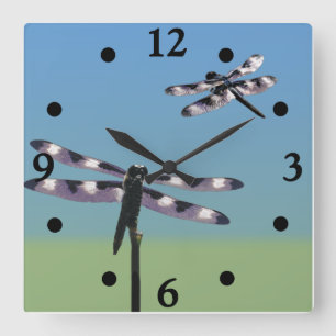 Relógio Quadrado Dragonfly Clock