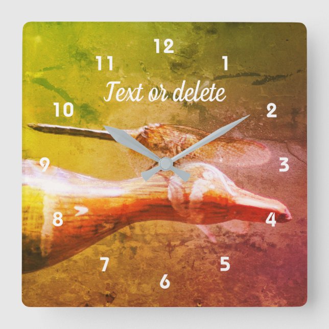 Relógio Quadrado Dragonfly Co Pilot Insett Abstrato Personalizado (Frente)