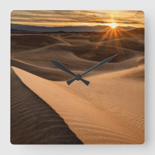 Relógio Quadrado Dunas de Areia Dourada, Vale da Morte, CA