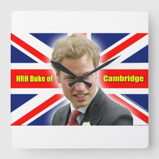 Relógio Quadrado Duque de HRH de Cambridge - impressionante!