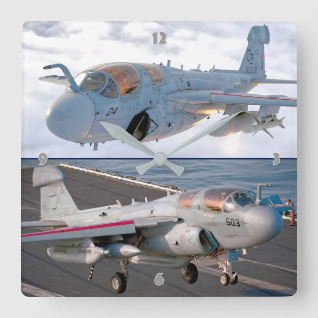 RELÓGIO QUADRADO EA-6B PROWLER (Frente)