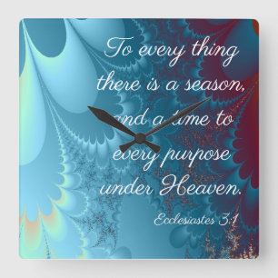 Relógio Quadrado Eclesíastos 3:1