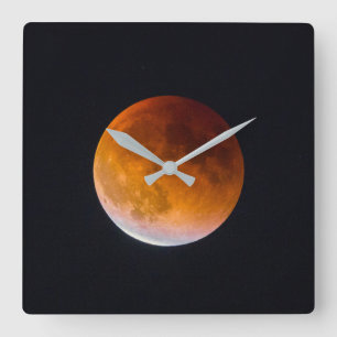 Relógio Quadrado Eclipse Lunar Blue Moon   Estado de Washington