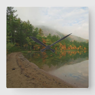 Relógio Quadrado Eco Lake New Hampshire