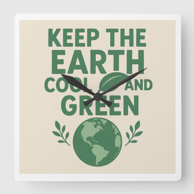 Relógio Quadrado Eco Wall Clock (Frente)