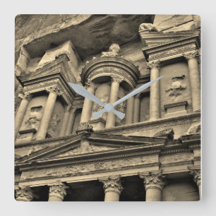 Relógio Quadrado Edifício do Tesouro de Petra