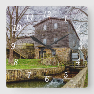 Relógio Quadrado Edwards Mill Wall Clock