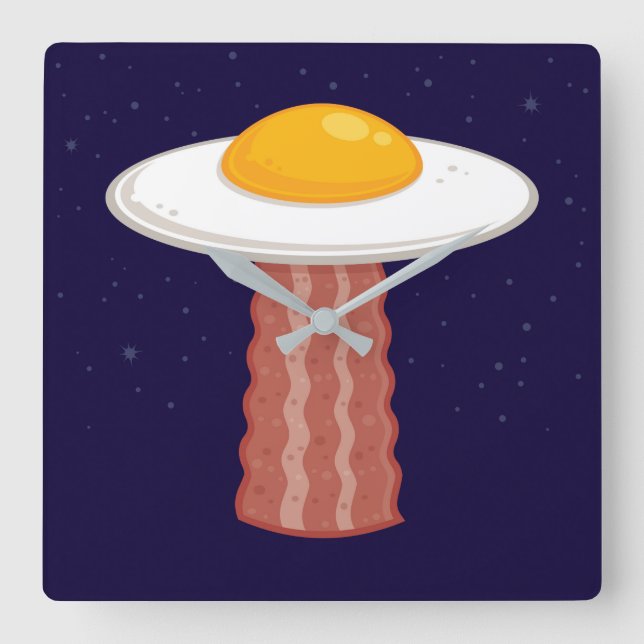 Relógio Quadrado Eggstraterrestre (Frente)