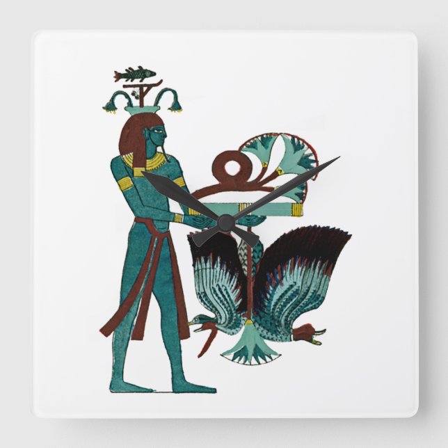 Relógio Quadrado Egípcio Ornamnet #5 em Emporio Moffa (Frente)