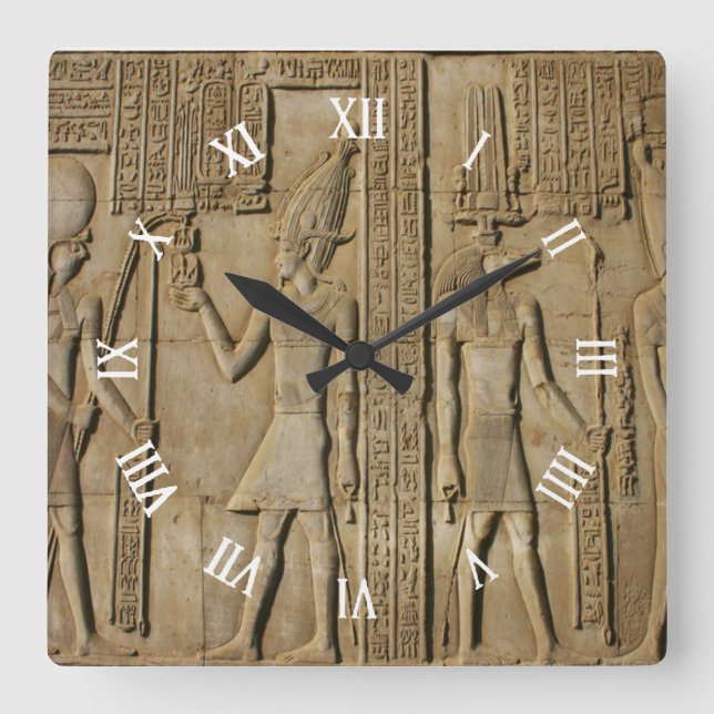 Relógio Quadrado Egypt Square Wall Clock (Frente)
