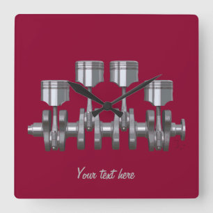 Relógio Quadrado Eixo de manivela do pistão
